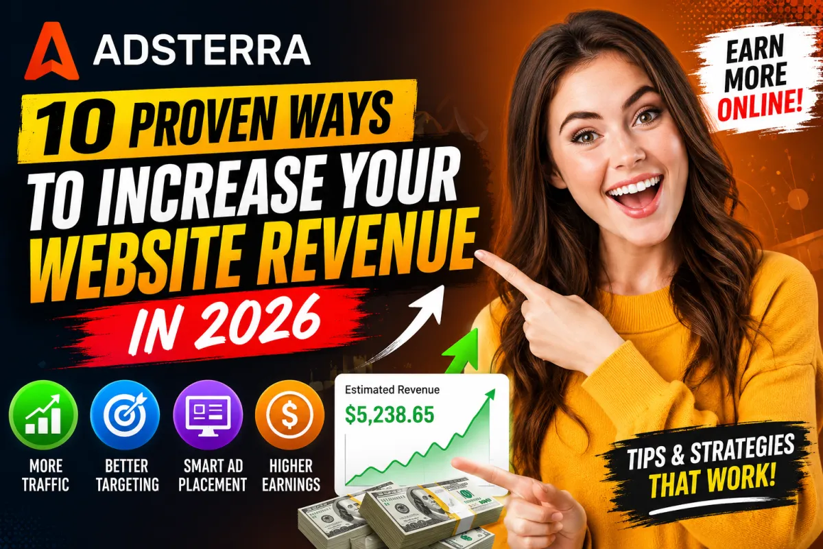 Adsterra Monetization Guide: 10 Proven Ways to Increase Your Website Revenue in 2026