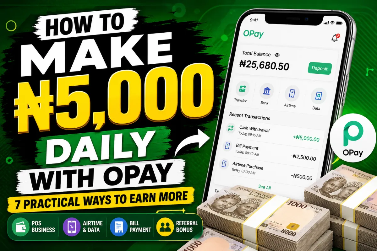How to Make ₦5,000 Daily With OPay: 7 Practical Ways to Earn More